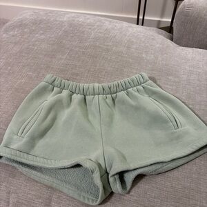 Women's Soft Green Athletic Shorts